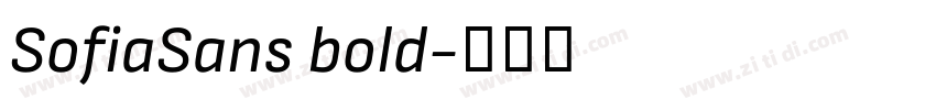 SofiaSans bold字体转换